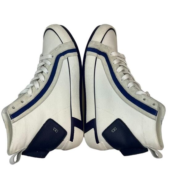 ZARA Blue & White High Top Ankle Tennis Shoes SZ 37 - Picture 6 of 12